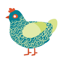 A sea and lemon chicken with a double-lace pattern