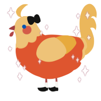 A vermilion and honey chicken with a head pattern