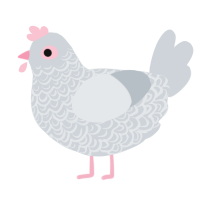 A mist chicken with a double-lace pattern