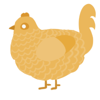 A honey chicken with a lace pattern