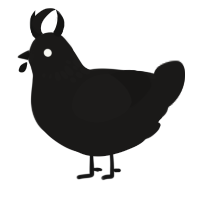 A sable chicken with a neck-speckle pattern