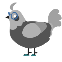 A maroon and vermilion chicken with a head pattern