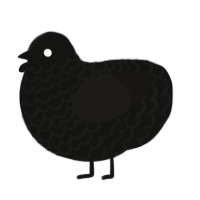 PLACEHOLDER, a black and sable chicken with a lace pattern