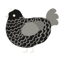 (unnamed), a sable and ash chicken with a lace pattern
