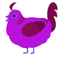(unnamed), a amethyst and wine chicken with a neck-band pattern