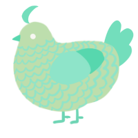 (unnamed), a gluppy and mint chicken with a lace pattern