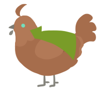 Jack Lebolen, a brown chicken with a head pattern
