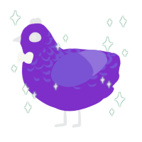 mep mop, a grass and chartreuse chicken with a half-lace pattern