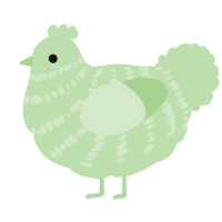 Gulpin, a gluppy chicken with a bar pattern