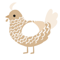 (unnamed), a beige and cream chicken with a lace pattern