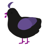 Minecraft Enderman, a sable and overcast chicken