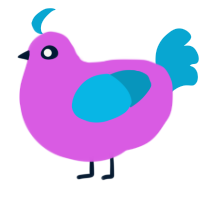 A orchid and cerulean chicken