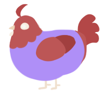 (unnamed), a lilac and red chicken with a head pattern
