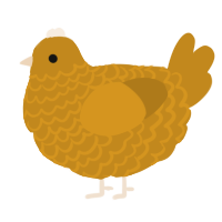 (unnamed), a ochre chicken with a lace pattern