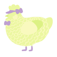 Apple, a apple chicken with a lace pattern