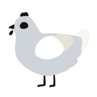 Lithe, a mist and white chicken