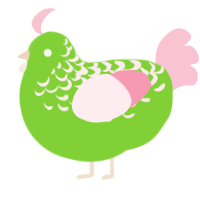(unnamed), a grass and rose chicken with a half-lace pattern