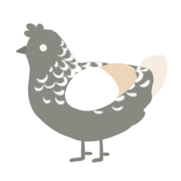 (unnamed), a ash and cream chicken with a half-lace pattern