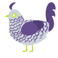 (unnamed), a mist and overcast chicken with a lace pattern