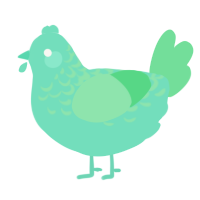 A mint and spring chicken with a half-lace pattern