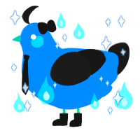 Blushy blushy, a sapphire and sable chicken