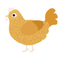 gold nugget, a honey and orange chicken with a double-lace pattern
