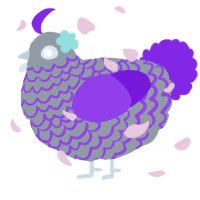 Spring Edition 2025, a ash and violet chicken with a lace pattern