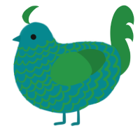 (unnamed), a teal and viridian chicken with a lace pattern