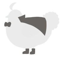 Alabaster, a black chicken
