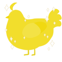 Nana, a yellow chicken
