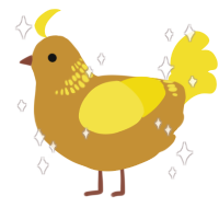 金义 Jin Yi, a gold and yellow chicken with a neck-band pattern