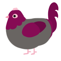 (unnamed), a grey and wine chicken with a head pattern