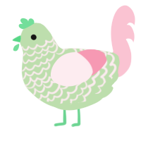 (unnamed), a gluppy and rose chicken with a lace pattern