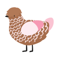 (unnamed), a brown and rose chicken with a lace pattern