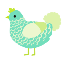 Soape, a mint and apple chicken with a lace pattern