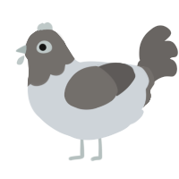 (unnamed), a mist and grey chicken with a head pattern
