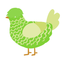 Guanabana, a grass and lemon chicken with a lace pattern