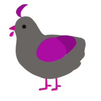 (unnamed), a grey and plum chicken