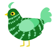 (unnamed), a leaf and spring chicken with a bar pattern