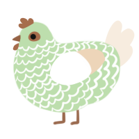 Wallpaper, a gluppy and cream chicken with a lace pattern