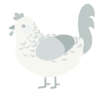 Silver Lace, a white and silver chicken with a half-lace pattern