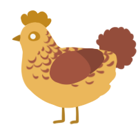 (unnamed), a honey and russet chicken with a half-lace pattern