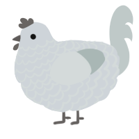 (unnamed), a mist and silver chicken with a lace pattern