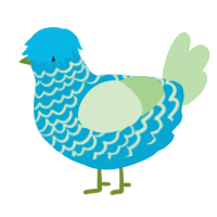 (unnamed), a cerulean and gluppy chicken with a lace pattern