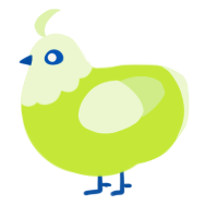 (unnamed), a lime and apple chicken with a head pattern