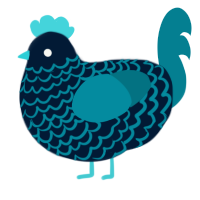 A tumblr and sea chicken with a lace pattern