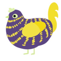 (unnamed), a overcast and yellow chicken with a bar pattern