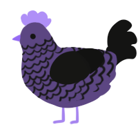 (unnamed), a overcast and black chicken with a lace pattern