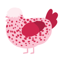 g tbn, a rose and crimson chicken with a speckle pattern