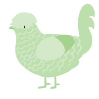 Glup Glup Glup, a gluppy chicken with a lace pattern